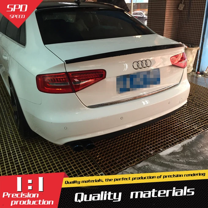 

For Audi A4 Spoiler High Quality ABS Material Car Rear Wing Primer Color Rear Spoiler For Audi A4 Spoiler B 2012-2014