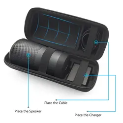 2019 PU дорожный Чехол для Bose Soundlink Revolve Case EVA Carry чехол для музыкальной колонки Коробка Чехол дополнительное пространство для штекеров и