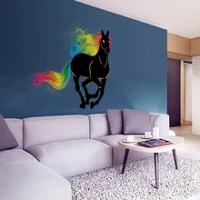 Cartoon Wall Stickers Colorful Horse Decorative Creative Wall Stickers For Kids Room Vinyl Removable Art Wall Decal