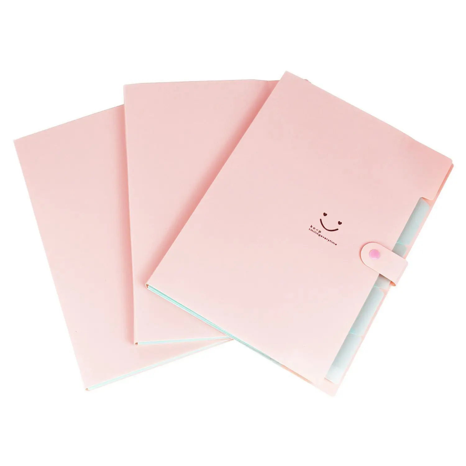 

Plastic Expanding File Folders Accordion Document Organizer 5-Pocket A4 Letter Size with Snap Closure for School and Office,3-