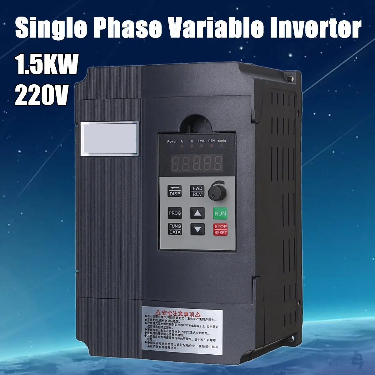 

Brand New 1.5KW 2HP 7A 220VAC Single Phase Variable Frequency Drive Inverter VSD VFD AUS