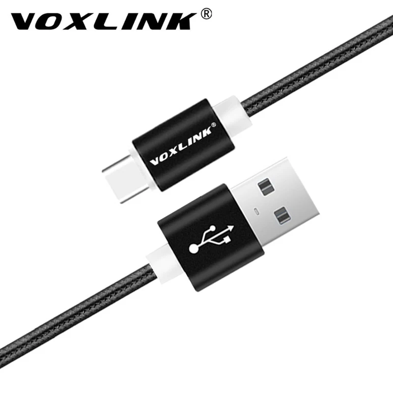 USB кабель type C VOXLINK нейлоновый плетеный кабель для быстрой зарядки для samsung Galaxy Usb кабель для Macbook Xiaomi Mi 8 A1 зарядный шнур