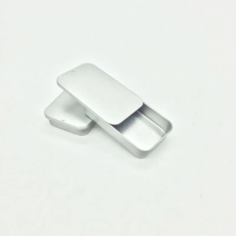

Rectangular Medium Slide Cover Mint Tin Box Xylitol Storage Box Wedding Decoration Pill Cases portable container 100pcs/lot