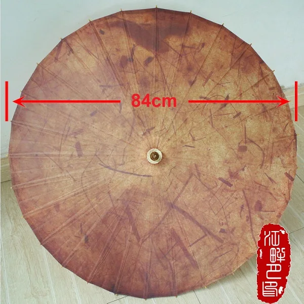 Крафт масло бумага зонтик Ретро узор бумага зонтик классический декоративный реквизит коллекция подарок косплей Свадебный зонтик - Цвет: Diameter 84CM