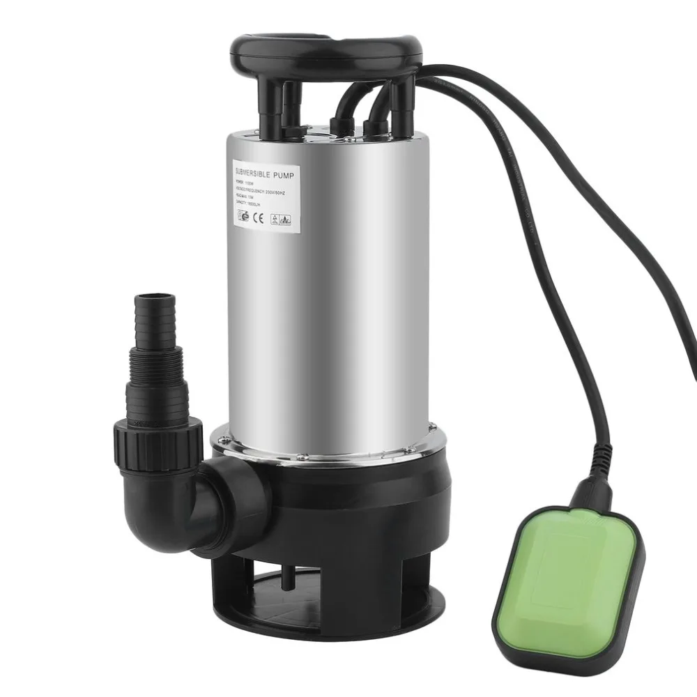 

(Shipped Germany)JP1100-D82B Stainless Steel Waste Water Pump Electric Submersible Pump 1100W Garden Pond Water Pump EU Plug