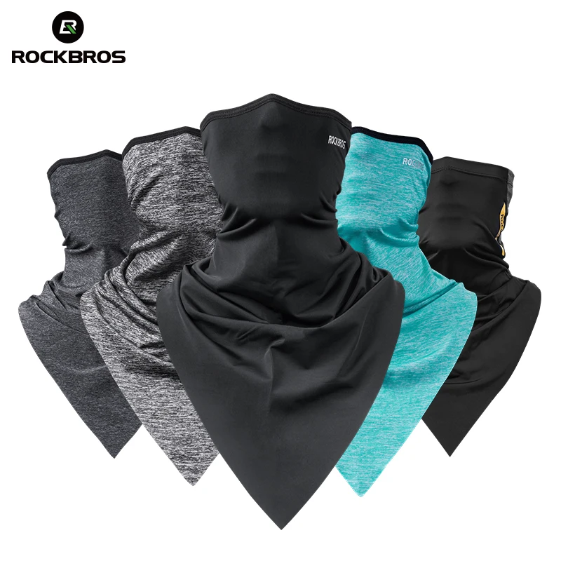 

ROCKBROS Ice Slik Cycling Scarves Summer Sports Scarf Breathable MTB Bike Bicycle Bandanas Cycling Face Mask Riding Headband Men