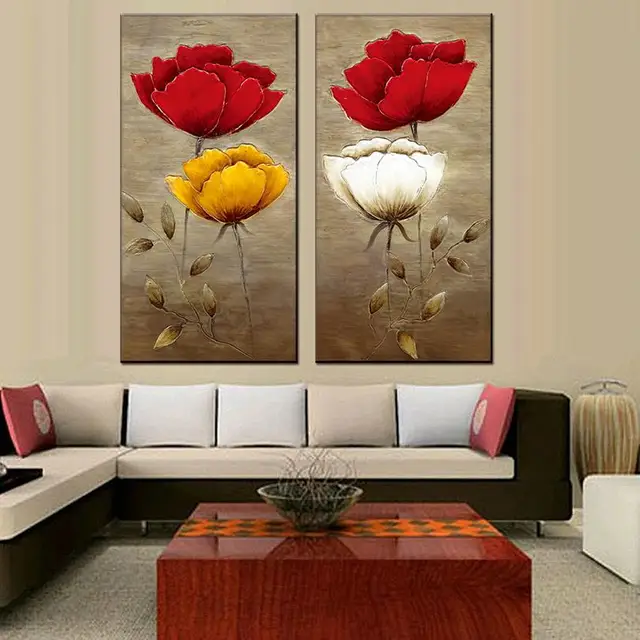 aliexpress com buy 2 pcs set modern wall painting fashion flower