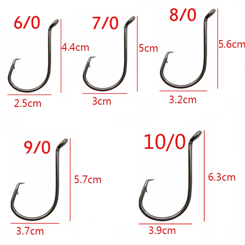 Легко ловить 200 шт. 7384 рыболовные крючки черные офсетные спортивные круглые приманки из углеродистой стали снасти для подледной рыбалки оборудование Размер 10#-10/0