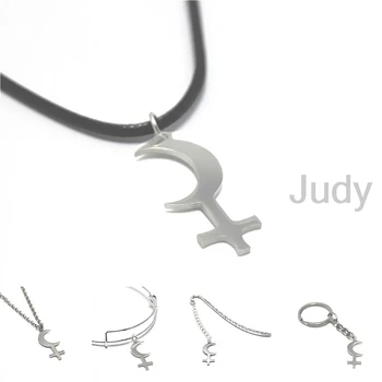 

12pcs/lot Lilith charm necklace Black Moon Logo Luna Emblem Amulet bangle keyring bookmark