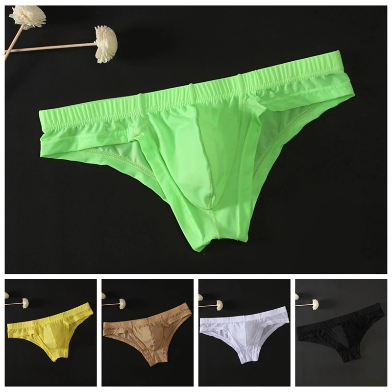 

1pcs Men Underpants Briefs Underwear Panties Pouch Shorts Soft Bulge Breathable Low Waist Brief Sexy Fashion CLL9146