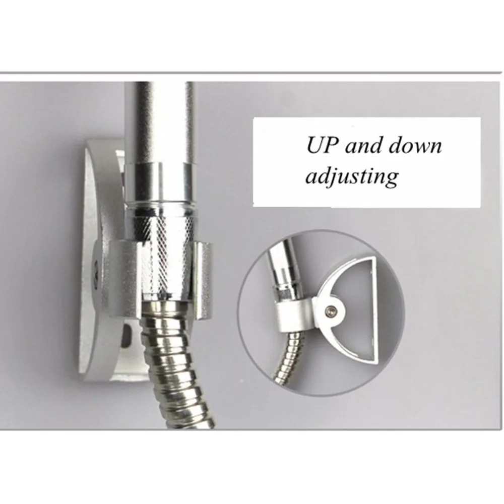 MLFALLS Wall Mounted Aluminum Shower Head Holder Hook Semicircle