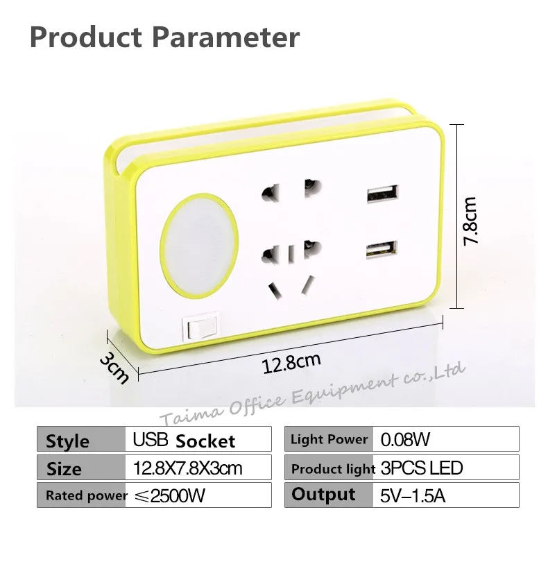 Мультифункция USB Зарядное устройство с светодиодный свет ноутбук Teblet телефон зарядное устройство-сканер мобильный Поддержка Компьютерные аксессуары розетки