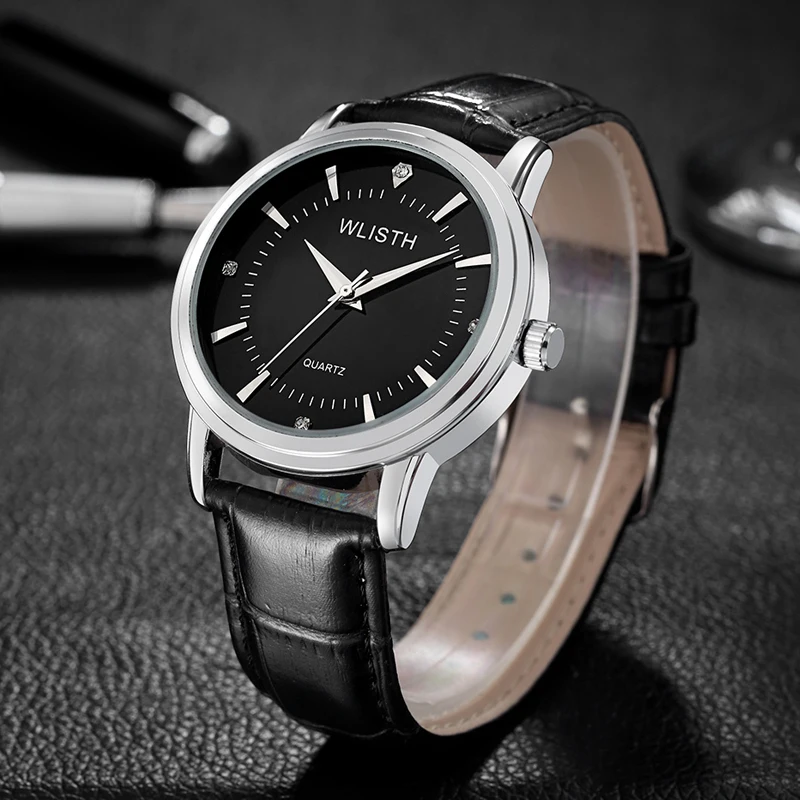 Мода любовника наручные часы, женские, мужские часы Повседневное коричневый кожаный ремешок пару часы лучший выбор для пары часы reloj mujer - Цвет: Q355-6-man