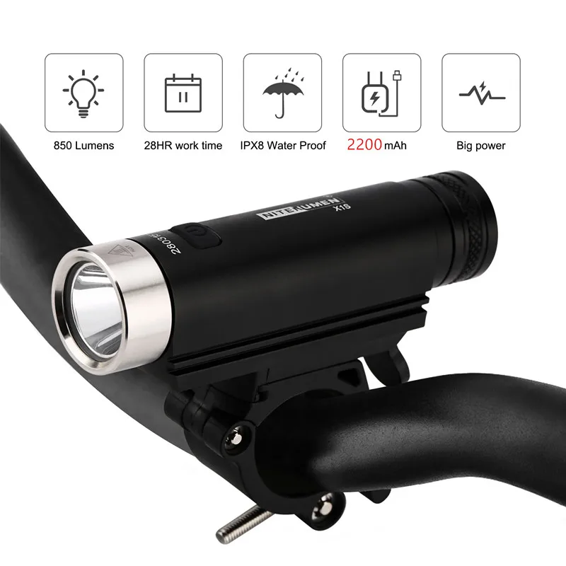 USB Перезаряжаемый XM-L2 светодиодный велосипедный передний велосипедный светильник вспышка светильник водонепроницаемый MTB велосипедный фонарь встроенный аккумулятор 18650 - Цвет: X1S
