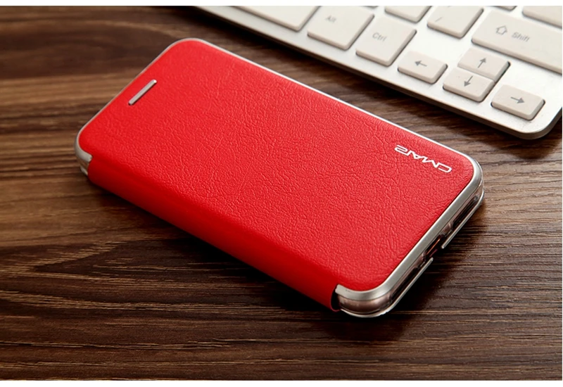 Роскошный чехол для телефона IPhone X XS MAX XR 8 7 6 Plus кожаный чехол тонкий чехол для samsung Galaxy S7 Edge S8 S9 Plus Note 8 - Цвет: Red
