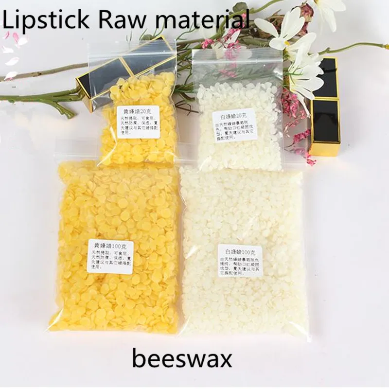 

20g,100g/lot Pure Natural White Beeswax Candles Making Supplies Wax Lipstick DIY Material Yellow Bee Wax Lipstick Diy Lipstick