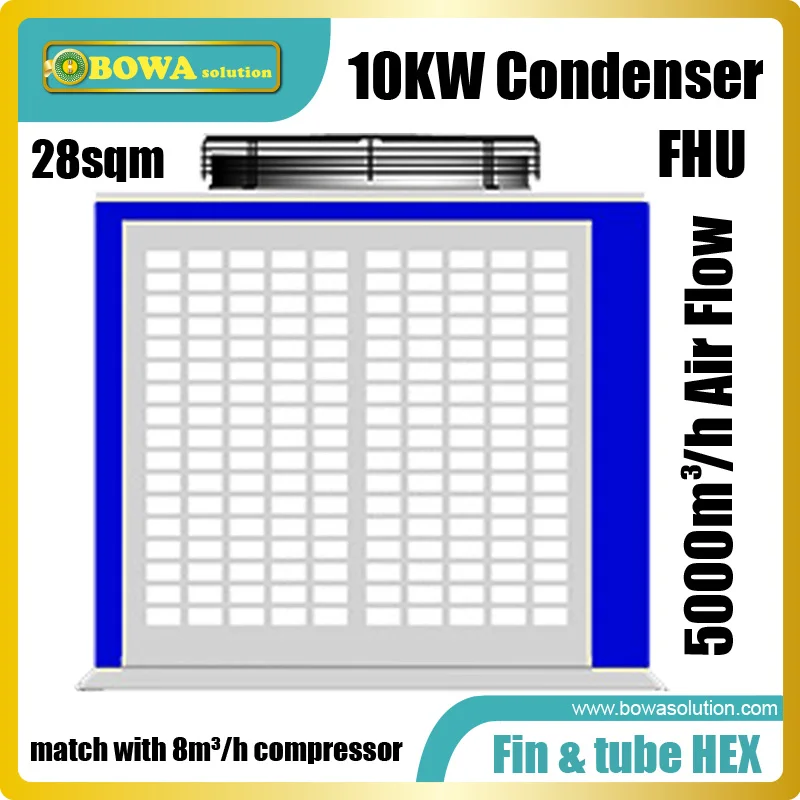 #Special Offers 10KW Box style condenser with U-shape coil matches with 8m3/h or 3HP refrigeration compressor water chillers or liquid coolers