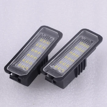 

beler 2pcs White 18 LED License Number Plate Light Lamp 12V Fit For Seat Altea Exeo ST Ibiza Leon 2009 2010 2011 2012 2013 2014
