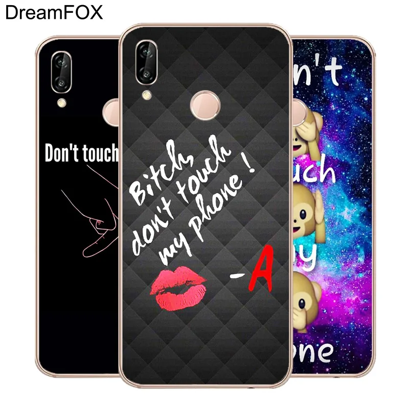 DREAMFOX M212 Don't Touch My Phone Мягкий ТПУ силиконовый чехол для huawei Honor 6A 6C 6X 7C 7X8 Lite Pro |