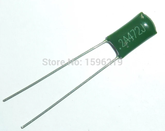 10pcs Mylar Film Capacitor 100V 2A472J 4700pF 4.7nF 2A472 5% Polyester ...