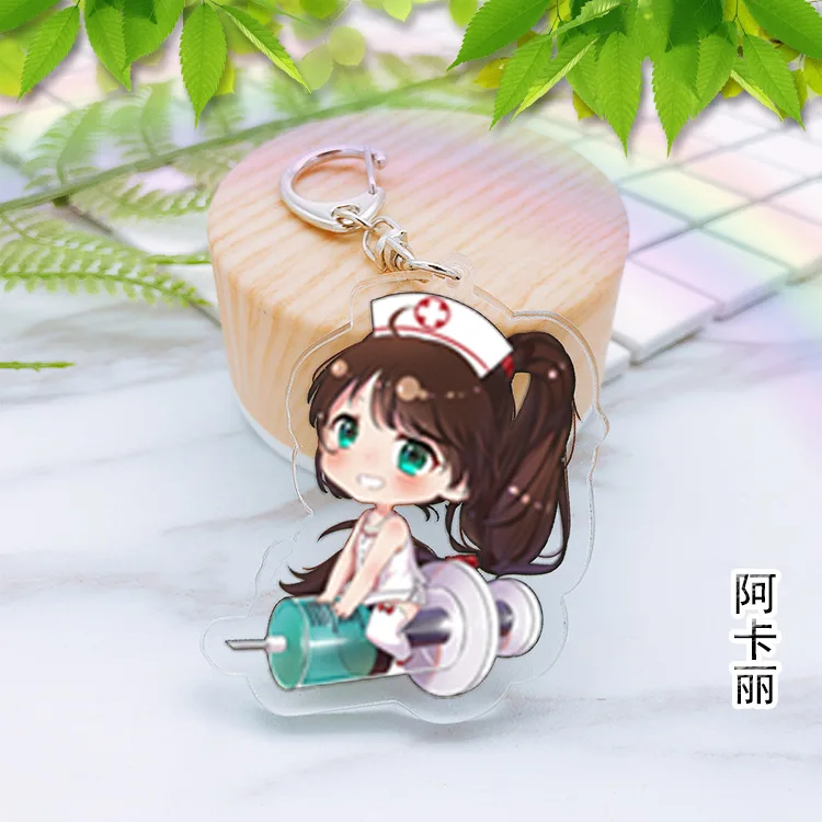 Liga de Leyendas llavero de acrílico LOL Soraka Lee pecado Jinx ashe divertido lindo colgante accesorio de joyería de Chaveiro Llaveros Regalos