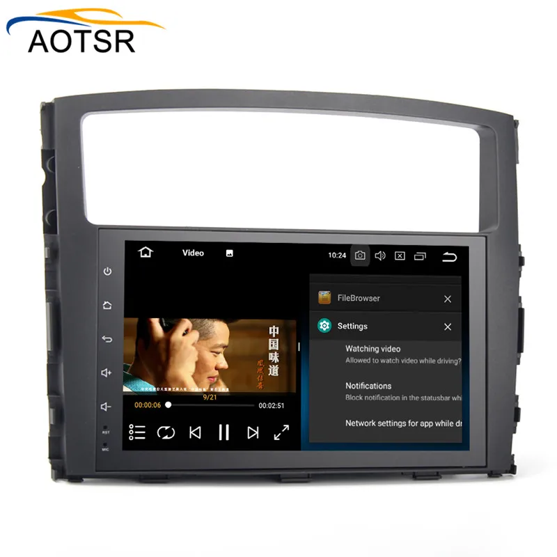 Top Android 8.0 car dvd Radio player For MITSUBISHI PAJERO V97 2006-2011 gps navigation car multimedia stereo head unit with 8 core 11