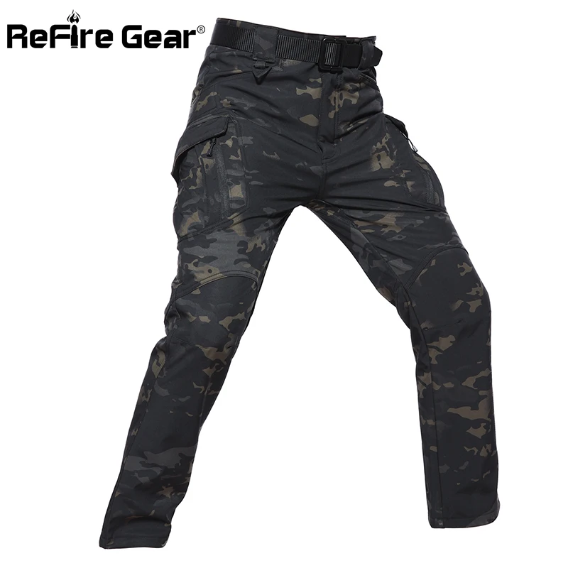 Мужские тактические камуфляжные брюки ReFire Gear IX9 водонепроницаемые военные карго