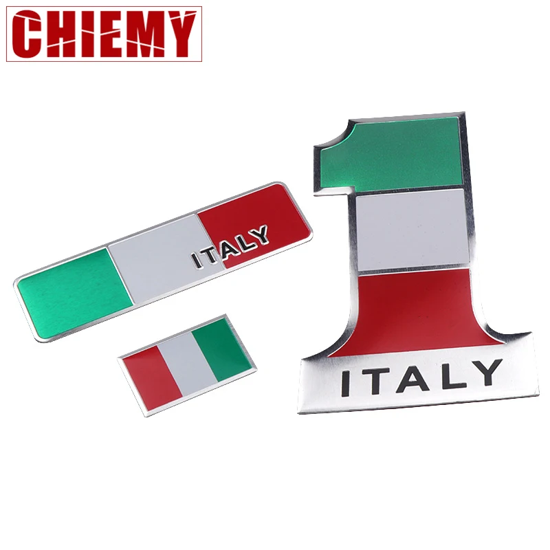 

3D Aluminum alloy Italy Italian National Flag Car sticker Car-styling Auto Badge Emblem Decal For alfa romeo giulietta 147 159