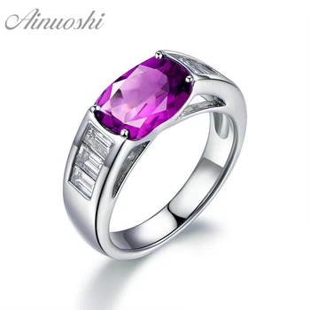AINUOSHI Classic Natural Amethyst Ring 4 Carat Oval Cut Gemstone Engagement Party Jewelry Genuine 925 Sterling Silver Women Ring
AINUOSHI Classic Natural Amethyst Ring 4 Carat Oval Cut Gemstone Engagement Party Jewelry Genuine 925 Sterling Silver Women Ring