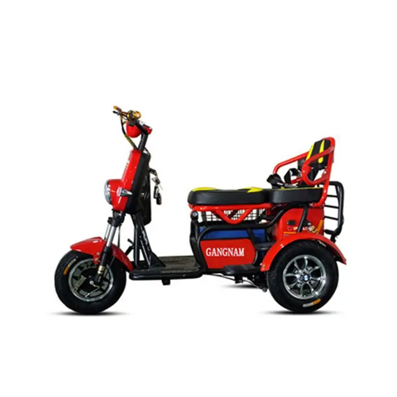 Электрический скутер, литиевый аккумулятор для трицикла, много цветов, безопасное транспортное средство для отдыха, складная установка для взрослых пожилых людей - Цвет: Red