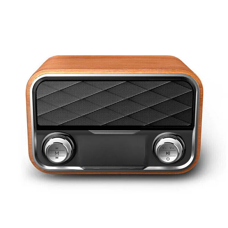 

HOT Retro FM Radio Bluetooth Speaker Wireless AUX Subwoofer Dual Speakers TF Card Support Drop shipping