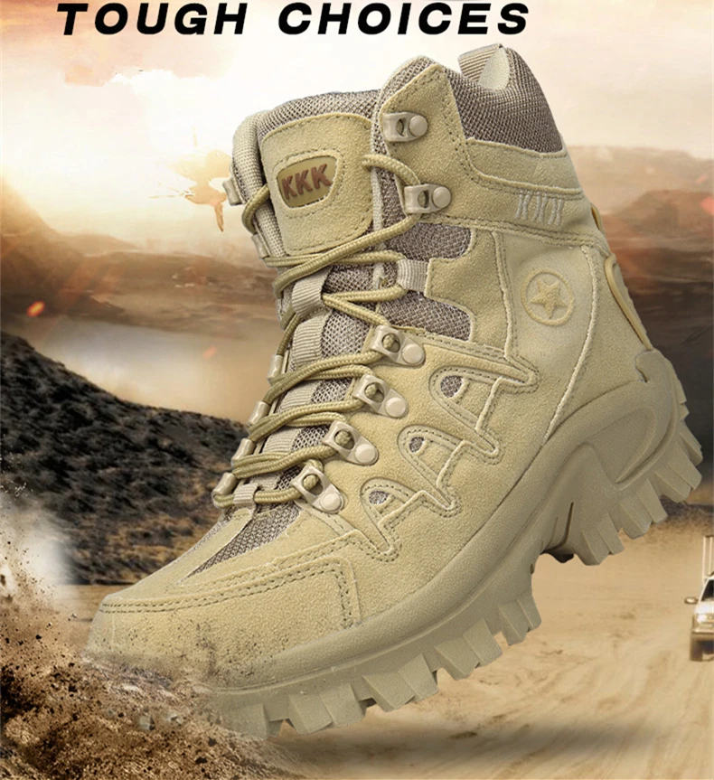 Brand Men's Boots Military boot Tactical Big Size Army Male Shoes Safety Combat Mens Chukka Ankle Bot Motocycle Boots (4)