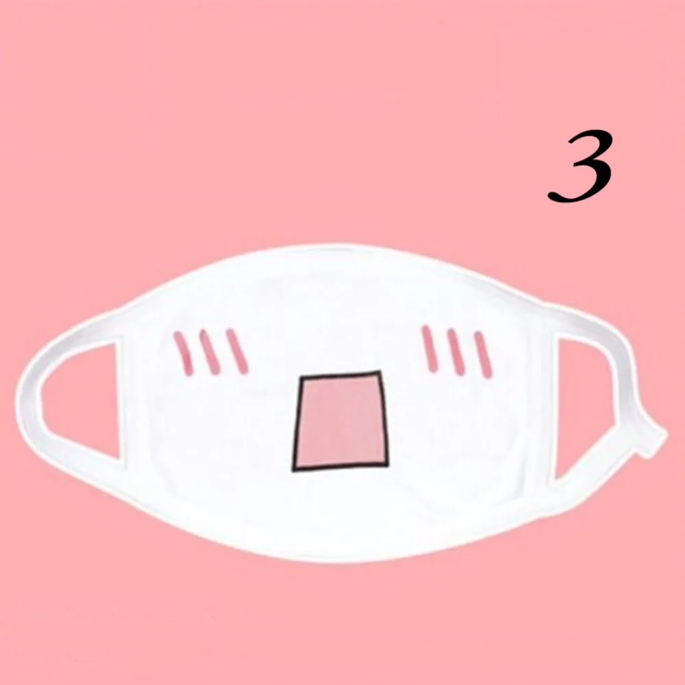 5 шт., милая маска для губ с рисунком аниме, против пыли, Kpop, хлопковая маска для губ, муфельная маска для лица, маска для смайликов Kpop