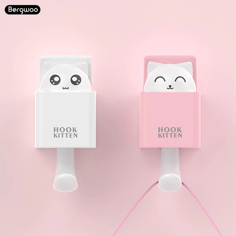 

Gravity Sensor Kitten Wall Hanging Hooks for Kitchen and Keychain