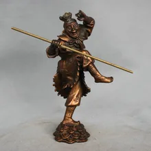 " древний Китай мифологическая медная Сунь Укун Обезьяна Король палка статуя