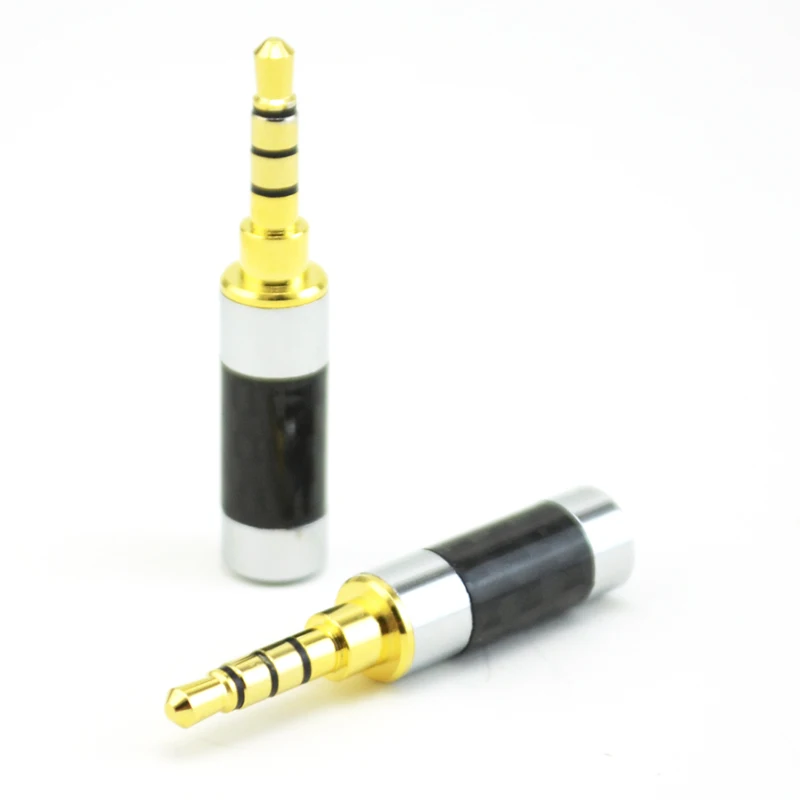 4pcs Gold plated 3 5mm male 4pins stereo Repair Headphone Cable Solder for DIY cable