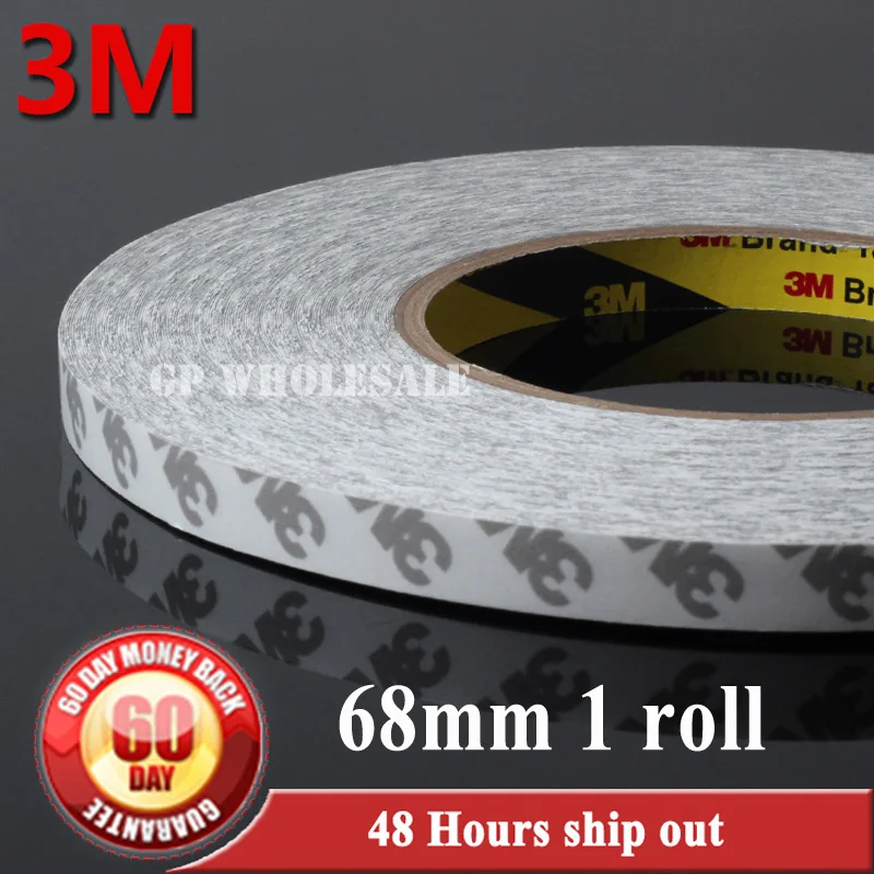 1x 68mm width, 0.13mm thickness, 3M 9080 double Sides Adhesive Tape, common using