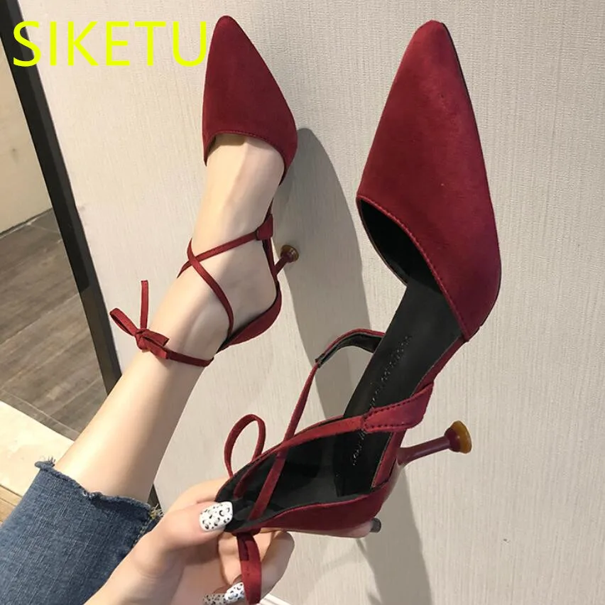 

SIKETU Free shipping spring and autumn Fashion high heels shoes Sexy women's Wedding shoes pumps g340 sexy OL Wild flock toe