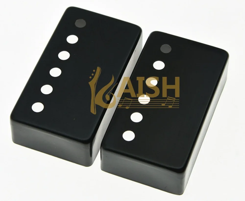 KAISH 2pcs Black Metal 50mm LP Humbucker Covers Guitar Pickup Cover fits | Спорт и развлечения