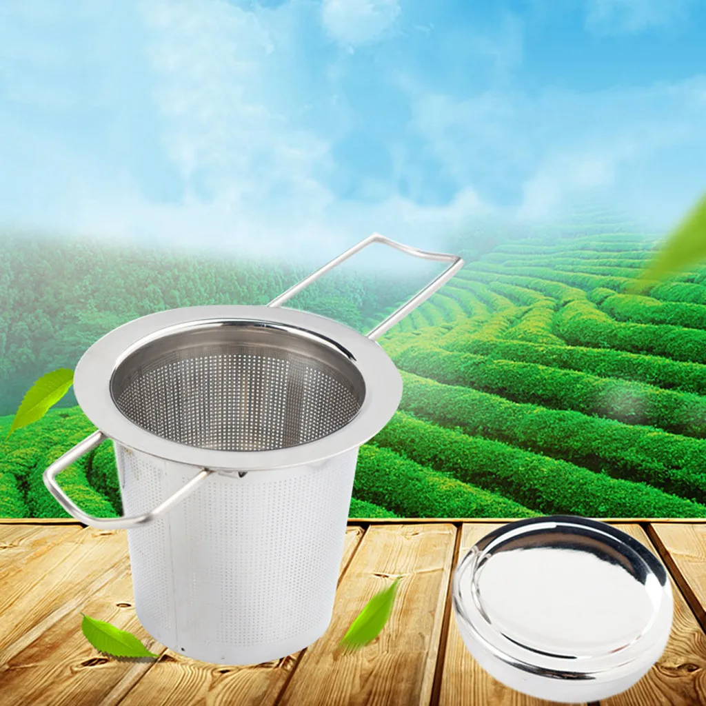

Stainless Steel Mesh Tea Infuser Metal Cup Strainer Loose Leaf Grain Filter Sieve Cup Filters Tools Teaware Home Use#007