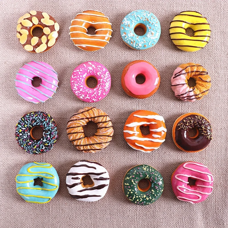 

Donuts 3D Refrigerator Food Bread Simulation Creative Magnetic Refrigerator 3D Fridge Magnet Sticker Home Decoration Accessories