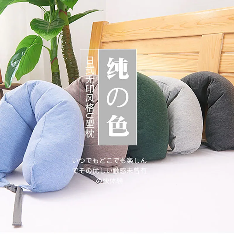 

New Style Simple U Shaped Memory Foam Neck Pillows Solid Neck Rebound Space Travel Pillow For Rest Airplane Car Travel Pillow
