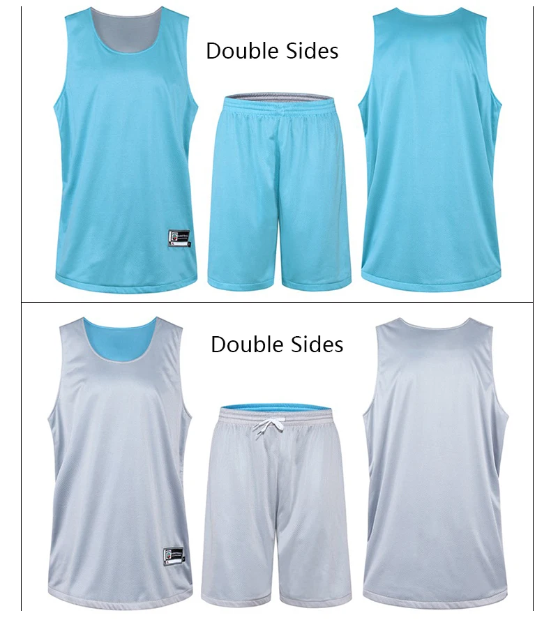 18 цветов двусторонний комплект одежды Джерси мужские шорты для баскетбола Пользовательский логотип имя номер мальчик двусторонний костюм спортивная одежда
