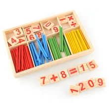 Montessori Materials Mathematics Math Counting Toy Preschool Spindles Wooden Math Game Toys For Kids Children Gift