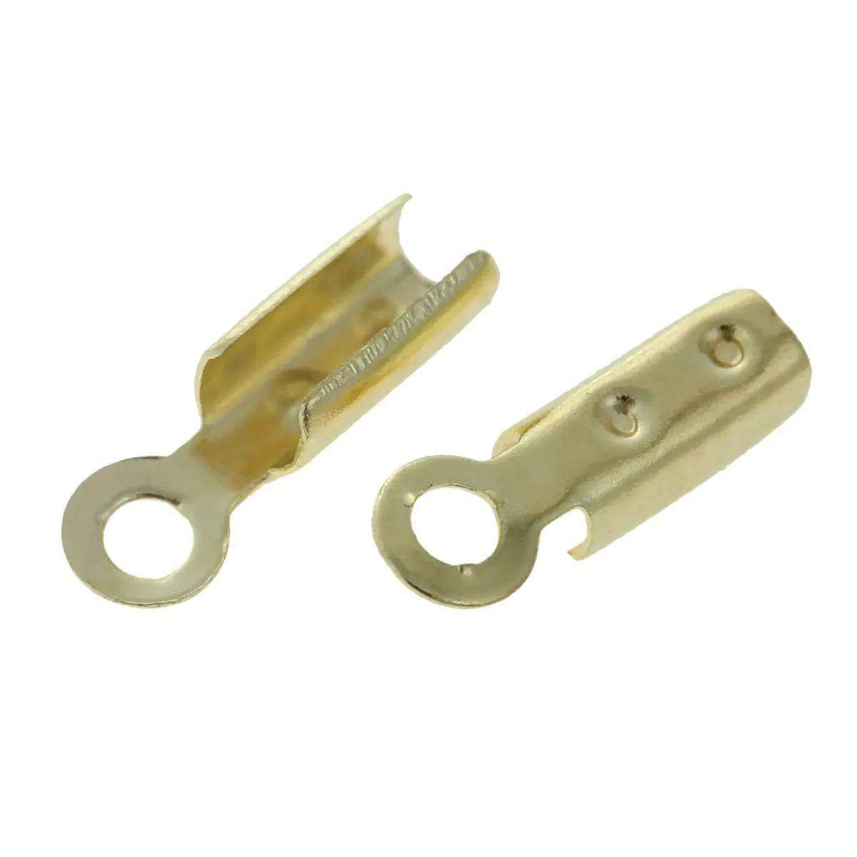 8SEASONS Copper Cord End Crimp Caps For Jewelry Necklace Bracelet Gold