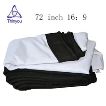 Thinyou Projector Screen 72 inch 16:9 HD Portable Folded Front Canvas fabric with Eyelets without Frame outdoor for Home Theater