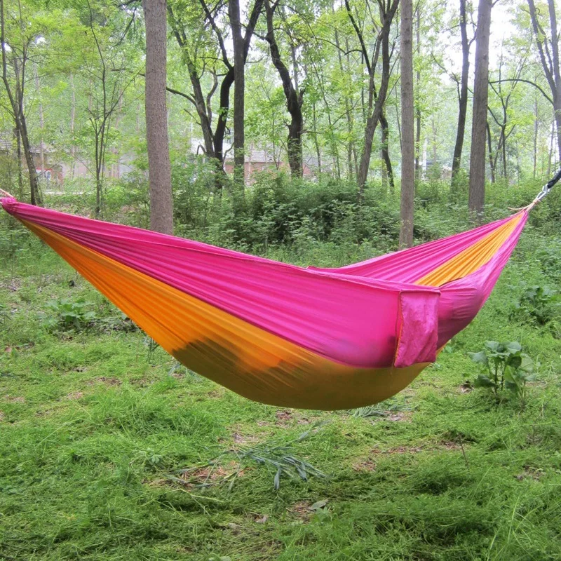 50pcs/lot Comfortable Survival Parachute Hamak Camping Outdoor Double Person Hanging Bed HAMMOCK