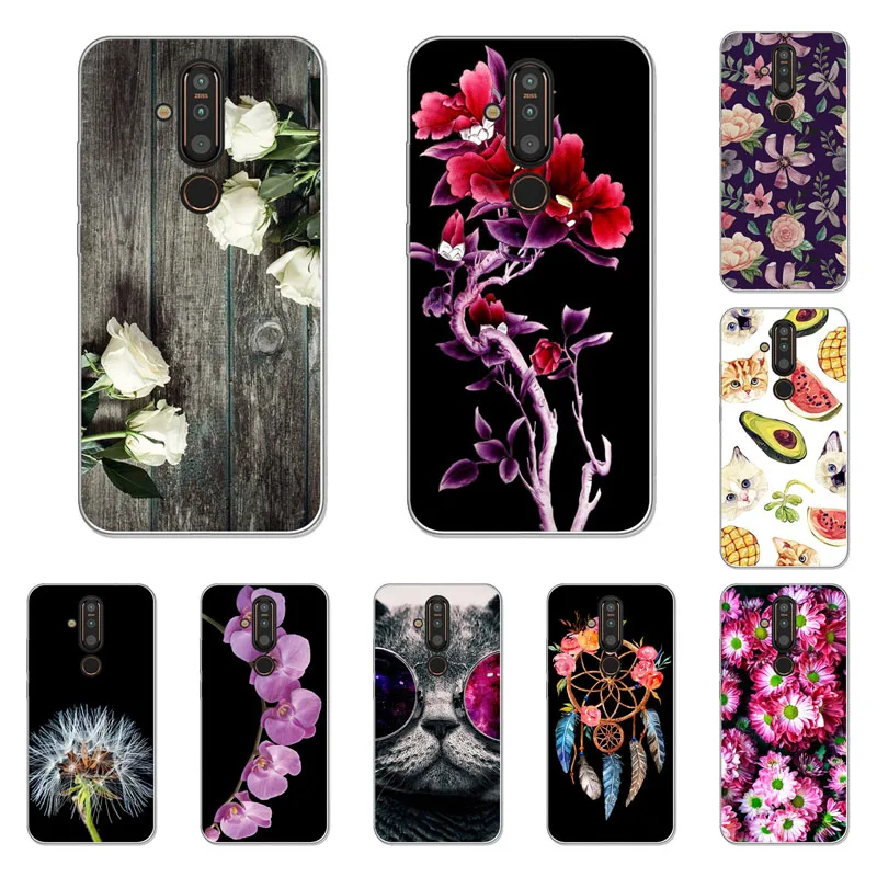 For Nokia X71 Case Silicon Rich flower Painting Soft TPU Back Cover for Phone protect cases shell |