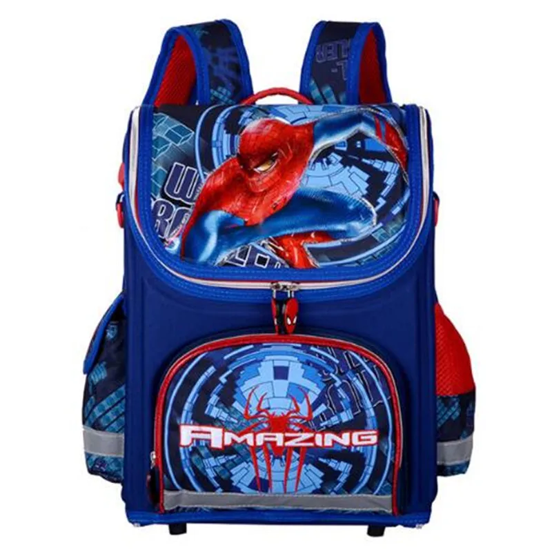 

Boys Kids School Bags Backpack Orthopedic Backpacks Folded Racing Cars Pattern Kids Backpack
