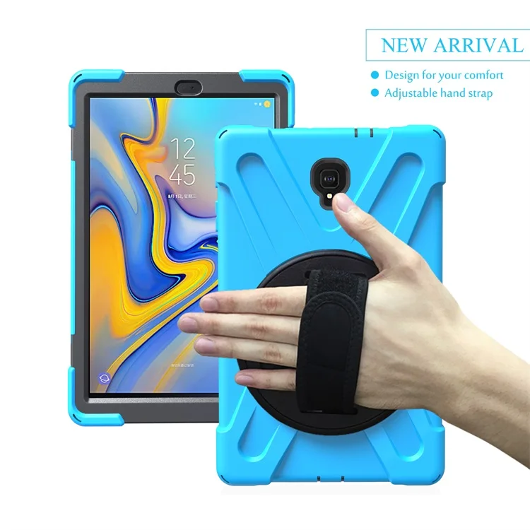 Противоударный детский чехол для samsung Galaxy Tab A 10,5 SM-T590 T595 T597 защитный чехол подставка силиконовая резина Чехол - Цвет: Blue Kickstand
